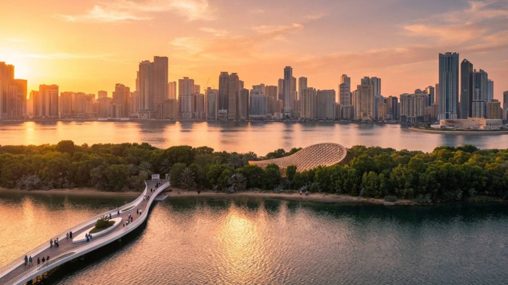 Sharjah Sky Scrappers Sunset