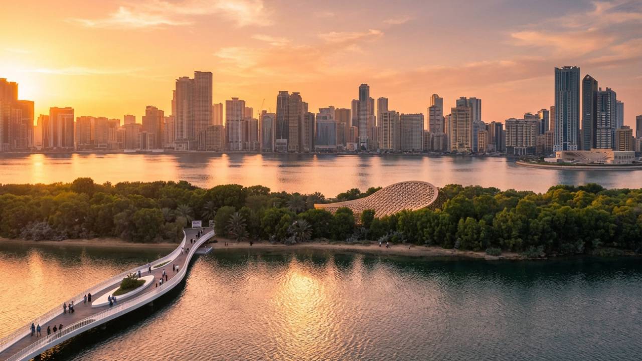 Sharjah Sky Scrappers Sunset