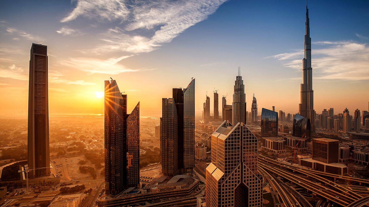 Dubai Sunset Cityscape - Properties boom